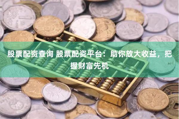 股票配资查询 股票配资平台：助你放大收益，把握财富先机